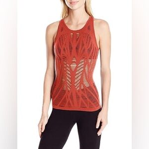 Alo Yoga Vixen Fitted Muscle Tank Top Bundle of 3 in rust orange and light green